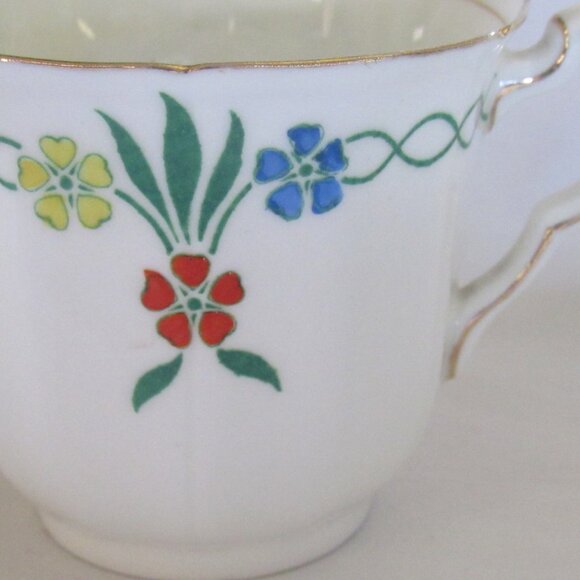 Paladin Tea Cup and Saucer, Hand Painted, Art Deco, Gold Gilt, Bone China D111 - Picture 2 of 8